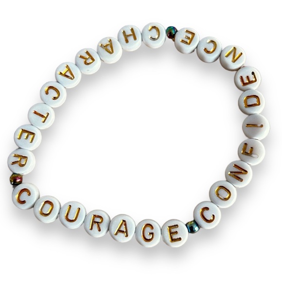 Girl Scouts Friendship Bracelet Courage Confidence Character Jewelry Stretch - Picture 1 of 3